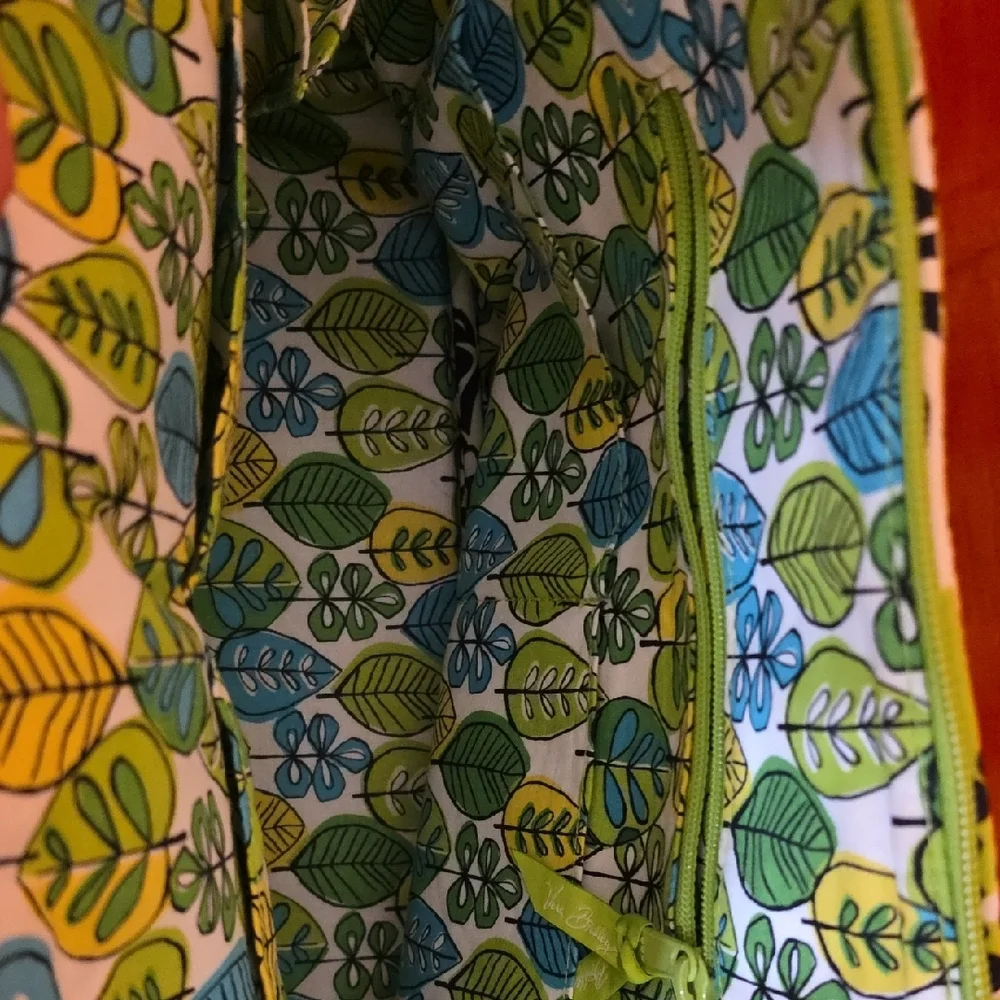 Vera Bradley Handbag Lime Green Yellow Black Teal Eloise Lemon Up Kiss